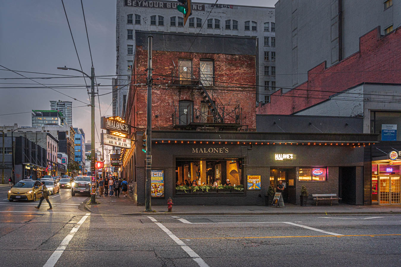 Downtown Vancouver, Seymour Street Ecke Dunsmuir Stret.