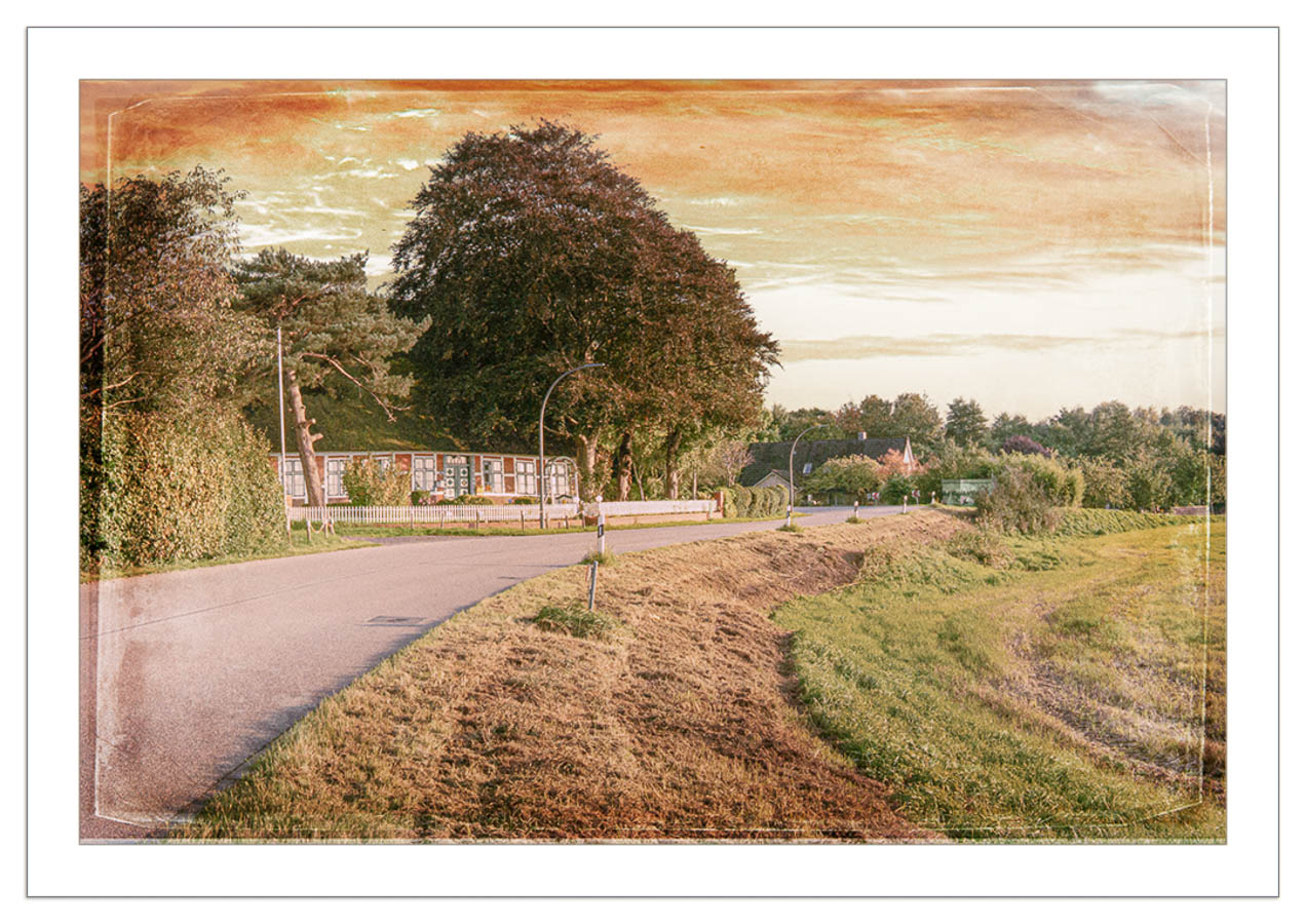 FineArt-Print eines Fachwerkhauses in Kirchwerder, Vierlande, Hamburg.